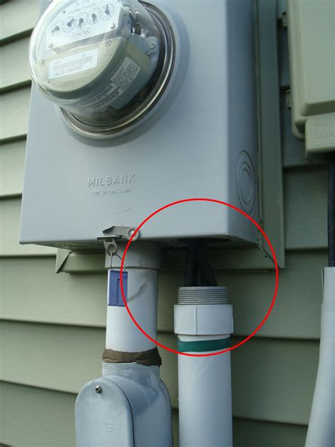 electric meter box wiring|mounting meter box on house.